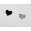 Nažehlovací srdce s kamínky (Balení 3 ks, Varianta 1 stříbrná)