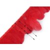 Prýmek - husí peří 6-11 cm (Balení 1 m, Varianta 1 bílá)