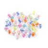 Plastové korálky ploškované, tranparentní s barevným průvlekem Ø6 mm, 8 mm (Balení 20 g, Varianta 1 (Ø6 mm) mix)