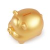 Zlaté prasátko pro štěstí / pokladnička pro svatby a Vánoce (Balení 1 ks, Varianta zlatá)