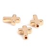 Plastové korálky / komponenty k výrobě šperků křížek 12x15 mm metalické (Balení 10 ks, Varianta 1 stříbrná)