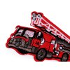 Nažehlovačka traktor, jeřáb, auto, bagr, hasiči (Balení 10 ks, Varianta 1 červená hasiči)