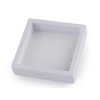 Krabička s průhlednou fólií k vystavení zboží a dárkovému balení 9x9 cm (Balení 1 ks, Varianta 1 bílá)