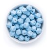 Silikonové korálky hexa 14mm (1ks) - baby blue