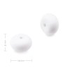 Silikonové korálky LENTILKY 14mm (1ks) - bílá