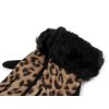 Dámské rukavice s kožešinou zvířecí vzor, dotykové (Balení 1 pár, Varianta 1 béžová světlá černá)