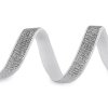 Pruženka brokátová / ramínková šíře 10 mm s lurexem (Balení 13.5 m, Varianta 1 stříbrná)