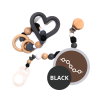 Dárkový set Srdce • Klip na dudlík + kousátko • Black