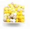 Silikonové korálky 15mm (10ks) - yellow mix