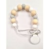 Silikonové korálky hexa 14mm (1ks) - creme