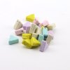Kousátko silikonové trojúhelník 22mm(1ks) pink