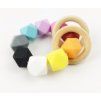 Silikonové korálky hexa 17mm (1ks) - marble