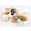 Silikonové korálky hexa 17mm (1ks) - marble