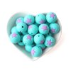 Silikonové korálky 15mm - HVĚZDA (1ks) - turquoise