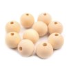 Korálky dřevěné, pr.10mm (50ks) - přírodní