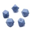 Silikonové korálky hexa 14mm (1ks) - powder blue