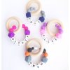 Silikonový MINI PENTAGON 12mm (2ks) - fuchsia