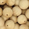 Dřevěné korálky MAXI pr.50mm (1ks) - přírodní