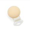 Klip na dudlík silikonový hladký (1ks) - creme