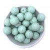 Silikonové korálky 15mm (10ks) - mint speckled