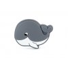 Silikonová MINI velryba 30mm (1ks) - grey
