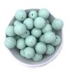Silikonové korálky 12mm (10ks) - mint speckled