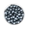 Silikonové korálky metalické 15mm (5ks) - SILVER