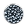 Silikonové korálky metalické 12mm (5ks) - SILVER