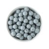 Dvoudírkové silikonové korálky 15mm (5ks) - light grey