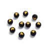 Silikonové korálky 15mm - SRDCE (1ks) - black (č.7)