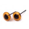 Skleněné oči k zapíchnutí Ø8 mm (Balení 10 ks, Varianta 2 hnědá)