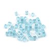Plastové korálky s AB efektem kostka 6x6 mm (Balení 10 g, Varianta 1 transparent)