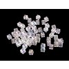 Plastové korálky s AB efektem kostka 6x6 mm (Balení 10 g, Varianta 1 transparent)