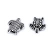 Kovová ozdoba mořská želva 12x13 mm (Balení 5 ks, Varianta platina s patinou)