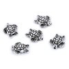 Kovová ozdoba mořská želva 12x13 mm (Balení 5 ks, Varianta platina s patinou)