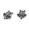 Kovová ozdoba mořská želva 12x13 mm (Balení 5 ks, Varianta platina s patinou)