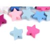 Dřevěné korálky hvězda, korunka (Balení 20 ks, Varianta 1 mix barev hvězda)
