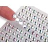 Samolepicí kamínky AB efekt na lepicím proužku Ø6 mm (Balení 1 karta, Varianta crystal AB)