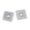 Průchodka s koženkovým čtverečkem k našití, průvlek 8 mm (Balení 4 ks, Varianta 1 krémová světlá nikl)