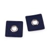 Průchodka s koženkovým čtverečkem k našití, průvlek 8 mm (Balení 4 ks, Varianta 1 krémová světlá nikl)