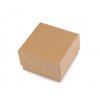 Krabička na šperky 7x7 cm (Balení 1 ks, Varianta hnědá přírodní)