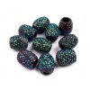Plastové korálky s velkým průvlekem 13x15 mm (Balení 2 ks, Varianta 1 (061) bílá AB)