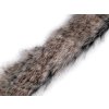 Našívací oděvní / dekorační kožešina žíhaná, plochá, řezaná šíře 5 cm (Balení 1 ks, Varianta 1 krémová světlá žíhaná)
