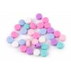 Plastové korálky s písmeny placička Ø9 mm (Balení 10 g, Varianta mix)