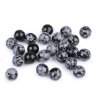 Minerální korálky Obsidián vločkový Ø8 mm (Balení 11 ks, Varianta obsidián vločkový)