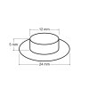 Průchodky s podložkou vnitřní Ø12 mm / vnější Ø24 mm (Balení 1 blistr, Varianta staromosaz)