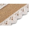 Jutová stuha s bavlněnou krajkou šíře 54 mm (Balení 1 ks, Varianta bílá)