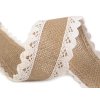 Jutová stuha s bavlněnou krajkou šíře 54 mm (Balení 1 ks, Varianta bílá)