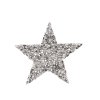 Nažehlovací hvězda s kamínky (Balení 1 ks, Varianta 1 stříbrná)
