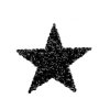 Nažehlovací hvězda s kamínky (Balení 1 ks, Varianta 1 stříbrná)